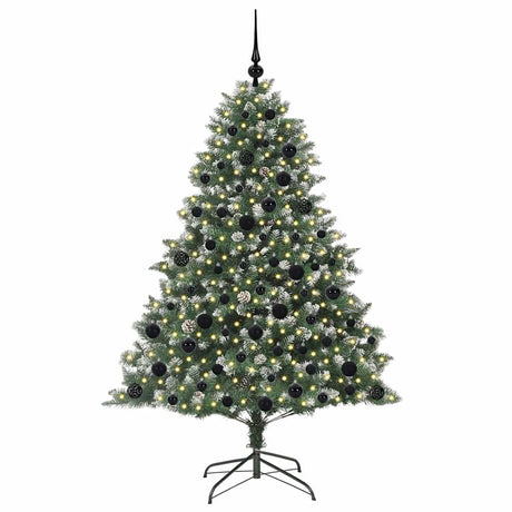 Vidaxl kunstkerstboom met 300 led groen 180 cm pvc en plastic en staal