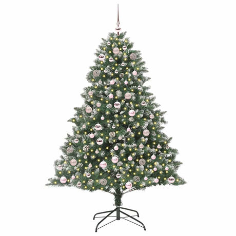 Vidaxl kunstkerstboom met 300 led groen 180 cm pvc en plastic en staal