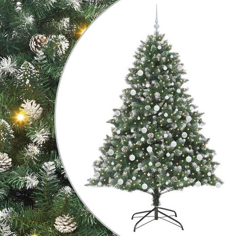 Vidaxl kunstkerstboom met 300 led groen 180 cm pvc en plastic en staal