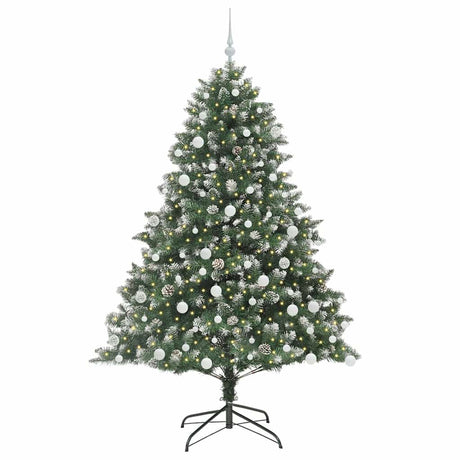 Vidaxl kunstkerstboom met 300 led groen 180 cm pvc en plastic en staal