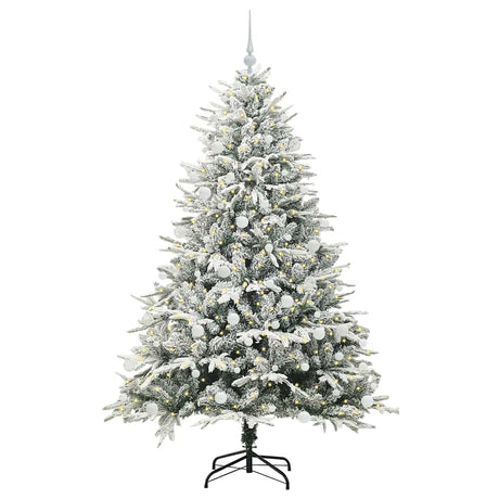 Vidaxl artificial pre-lit kerstboom met ballenset groen 180 cm