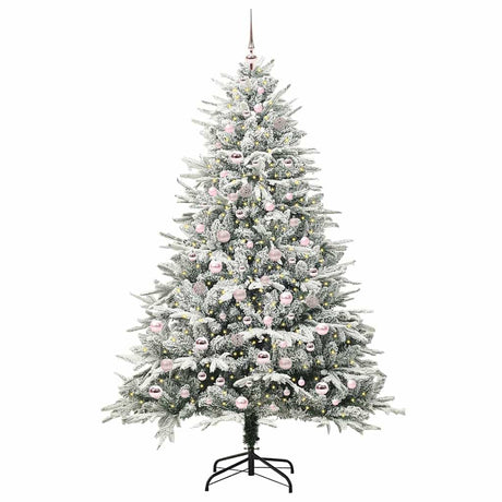 Vidaxl artificial pre-lit kerstboom met ballenset groen 210 cm