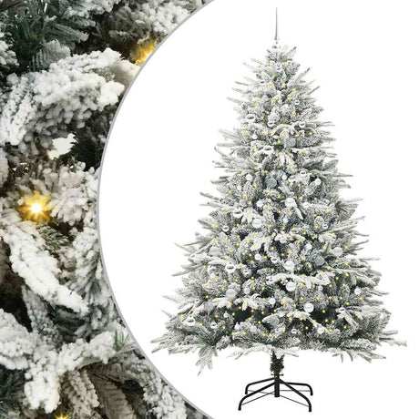 Vidaxl artificial pre-lit kerstboom met ballenset groen 210 cm