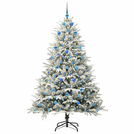 Vidaxl artificial pre-lit kerstboom met ballenset groen 210 cm