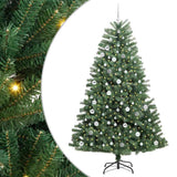 Vidaxl kunstmatige inklapbare kerstboom groen 210 cm pvc en metaal