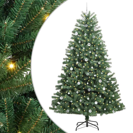 Vidaxl kunstmatige inklapbare kerstboom groen 240 cm pvc en metaal