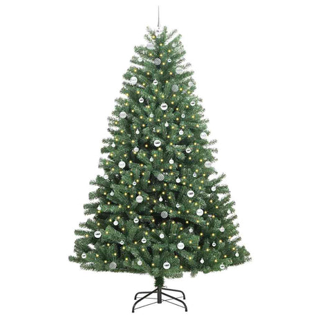 Vidaxl kunstmatige inklapbare kerstboom groen 240 cm pvc en metaal