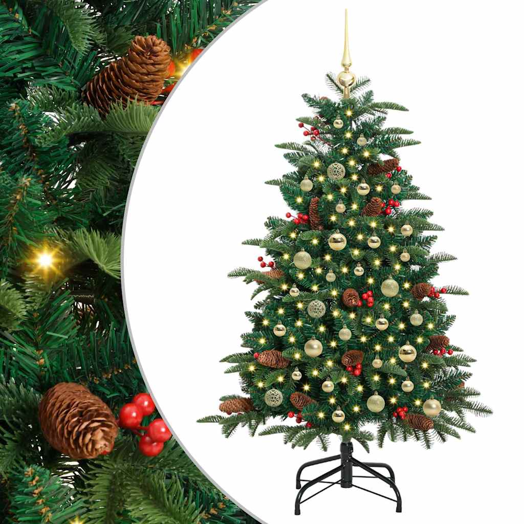 Vidaxl kunstkerstboom groen 150 cm pvc en metaal en plastic