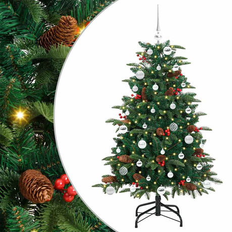 Vidaxl kunstkerstboom groen 150 cm pvc en metaal en plastic