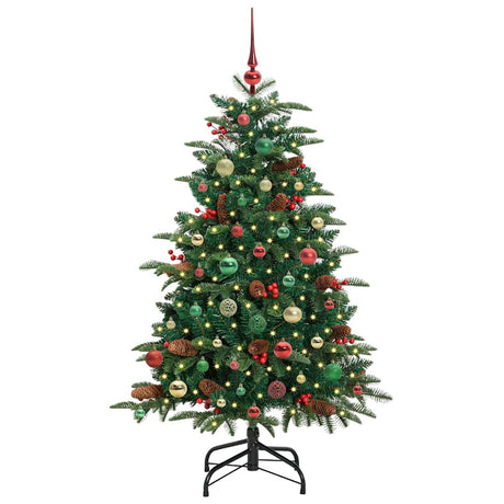 Vidaxl kunstkerstboom groen 150 cm pvc en metaal en plastic
