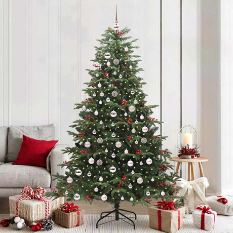 Vidaxl kunstkerstboom groen 210 cm pvc en metaal en plastic