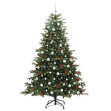 Vidaxl kunstkerstboom groen 210 cm pvc en metaal en plastic