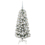 Vidaxl kunstmatige inklapbare kerstboom groen en wit 120 cm