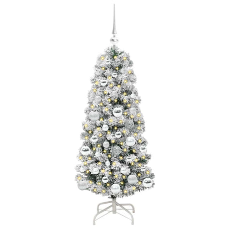 Vidaxl kunstmatige inklapbare kerstboom groen en wit 120 cm