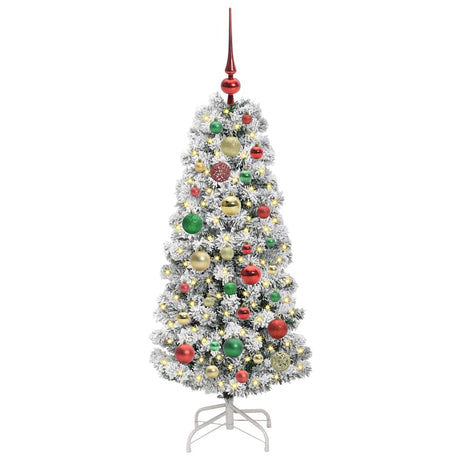 Vidaxl kunstmatige inklapbare kerstboom groen en wit 120 cm