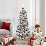 Vidaxl kunstmatige inklapbare kerstboom groen en wit 150 cm