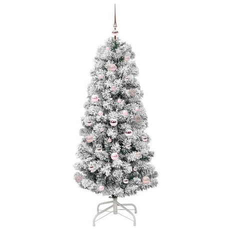 Vidaxl kunstmatige inklapbare kerstboom groen en wit 150 cm