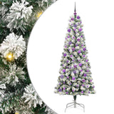 Vidaxl kunstmatige inklapbare kerstboom groen en wit 180 cm