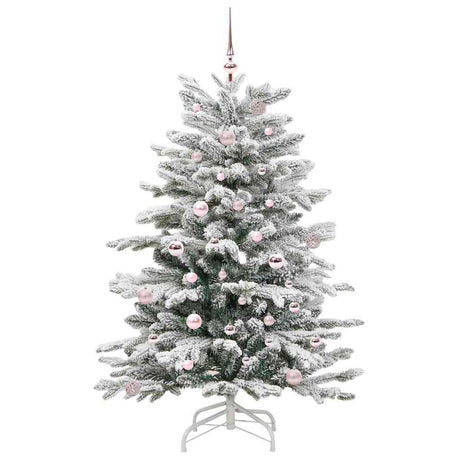 Vidaxl kunstmatige inklapbare kerstboom wit 150 cm pe en pvc