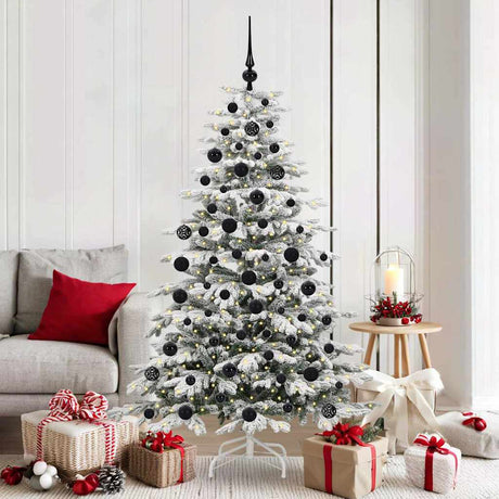 Vidaxl kunstmatige inklapbare kerstboom wit 180 cm pe en pvc