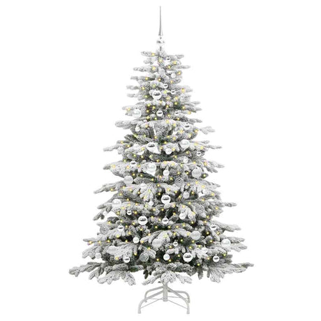Vidaxl kunstmatige inklapbare kerstboom wit 180 cm pe en pvc