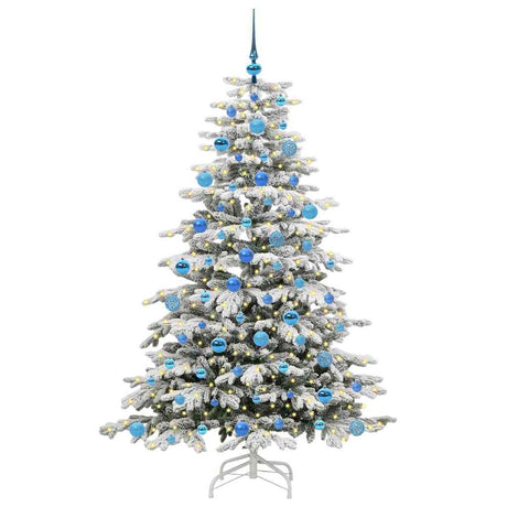 Vidaxl kunstmatige inklapbare kerstboom wit 180 cm pe en pvc