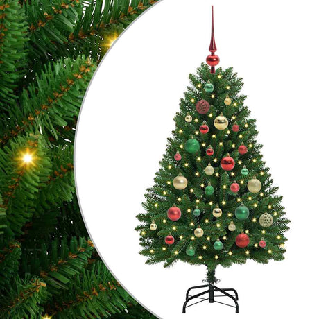 Vidaxl kunstkerstboom met 150 led groen 120 cm pvc en metaal