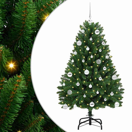 Vidaxl kunstkerstboom met 150 led groen 150 cm pvc en metaal