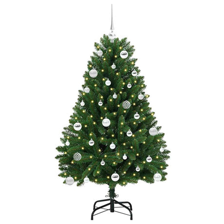 Vidaxl kunstkerstboom met 150 led groen 150 cm pvc en metaal