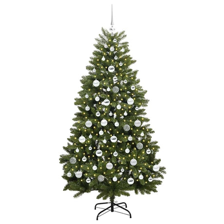 Vidaxl kunstkerstboom met 300 led groen 180 cm pvc en metaal