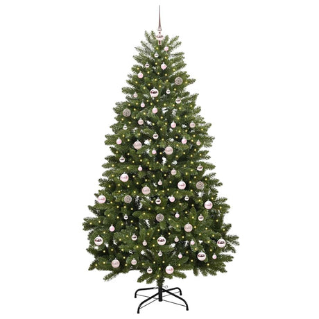 Vidaxl kunstkerstboom met 300 led groen 210 cm pvc en metaal