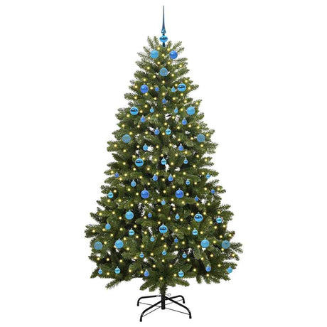 Vidaxl kunstkerstboom met 300 led groen 210 cm pvc en metaal