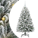 Vidaxl kunstkerstboom met 150 led groen en wit 150 cm pvc en metaal