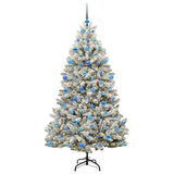Vidaxl kunstkerstboom met 300 led groen en wit 180 cm pvc en metaal