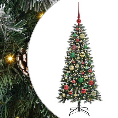 Vidaxl kunstkerstboom met 150 led groen 120 cm pvc en plastic en staal