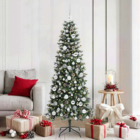 Vidaxl kunstkerstboom met 300 led groen 180 cm pvc en plastic en staal