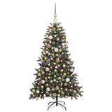 Vidaxl kunstkerstboom met 150 led groen 150 cm pvc en plastic en staal
