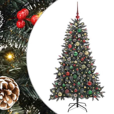 Vidaxl kunstkerstboom met 150 led groen 150 cm pvc en plastic en staal