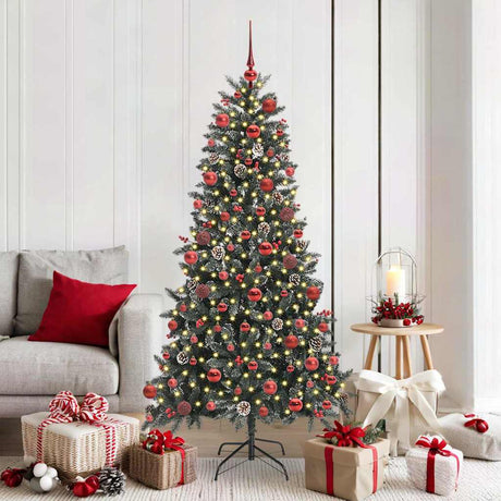 Vidaxl kunstkerstboom met 300 led groen 180 cm pvc en plastic en staal