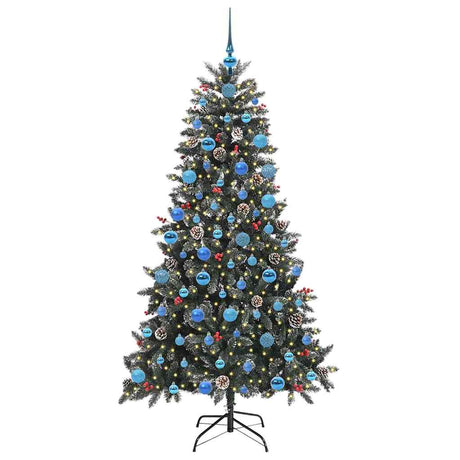 Vidaxl kunstkerstboom met 300 led groen 180 cm pvc en plastic en staal