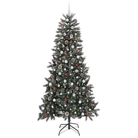 Vidaxl kunstkerstboom met 300 led groen 240 cm pvc en plastic en staal