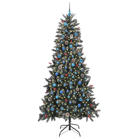 Vidaxl kunstkerstboom met 300 led groen 240 cm pvc en plastic en staal
