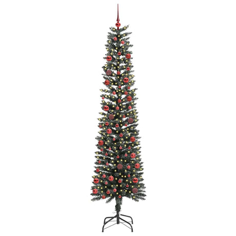 Vidaxl kunstkerstboom met 300 led groen 210 cm pvc en plastic en staal