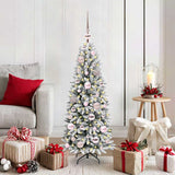 Vidaxl kunstkerstboom wit 120 cm pvc en plastic en staal en pe