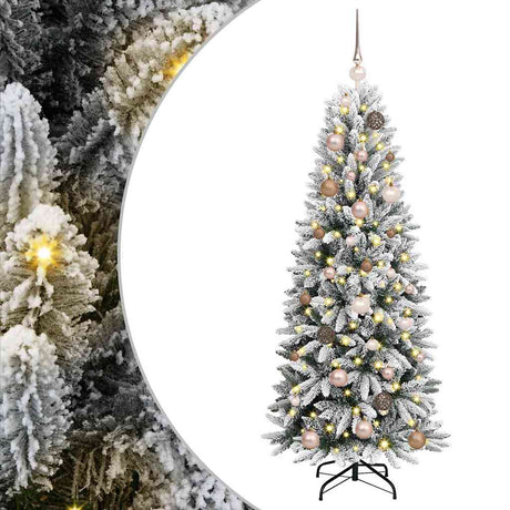 Vidaxl kunstkerstboom wit 150 cm pvc en plastic en staal en pe