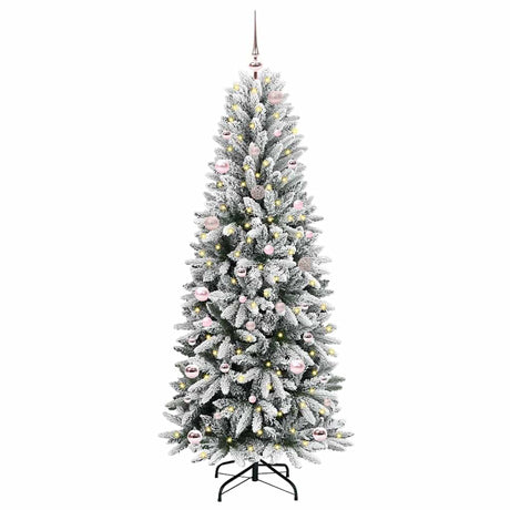 Vidaxl kunstkerstboom wit 150 cm pvc en plastic en staal en pe