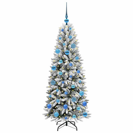 Vidaxl kunstkerstboom wit 150 cm pvc en plastic en staal en pe
