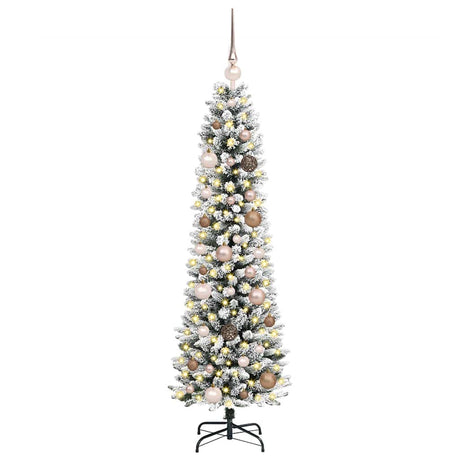 Vidaxl kunstkerstboom met 150 led wit 150 cm pvc en metaal en plastic