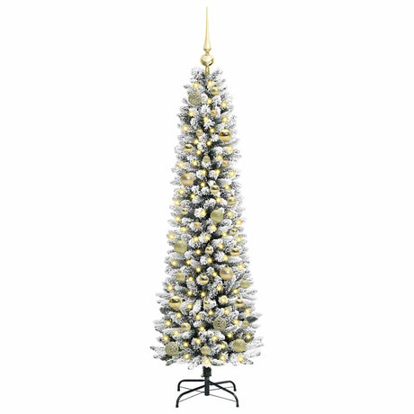 Vidaxl kunstkerstboom met 150 led wit 150 cm pvc en metaal en plastic