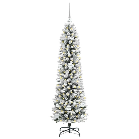 Vidaxl kunstkerstboom met 150 led wit 150 cm pvc en metaal en plastic